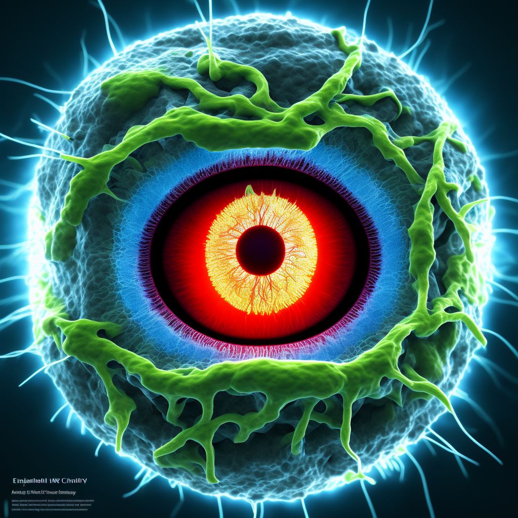 Endothelial corneal dystrophy, unspecified eye digital illustration