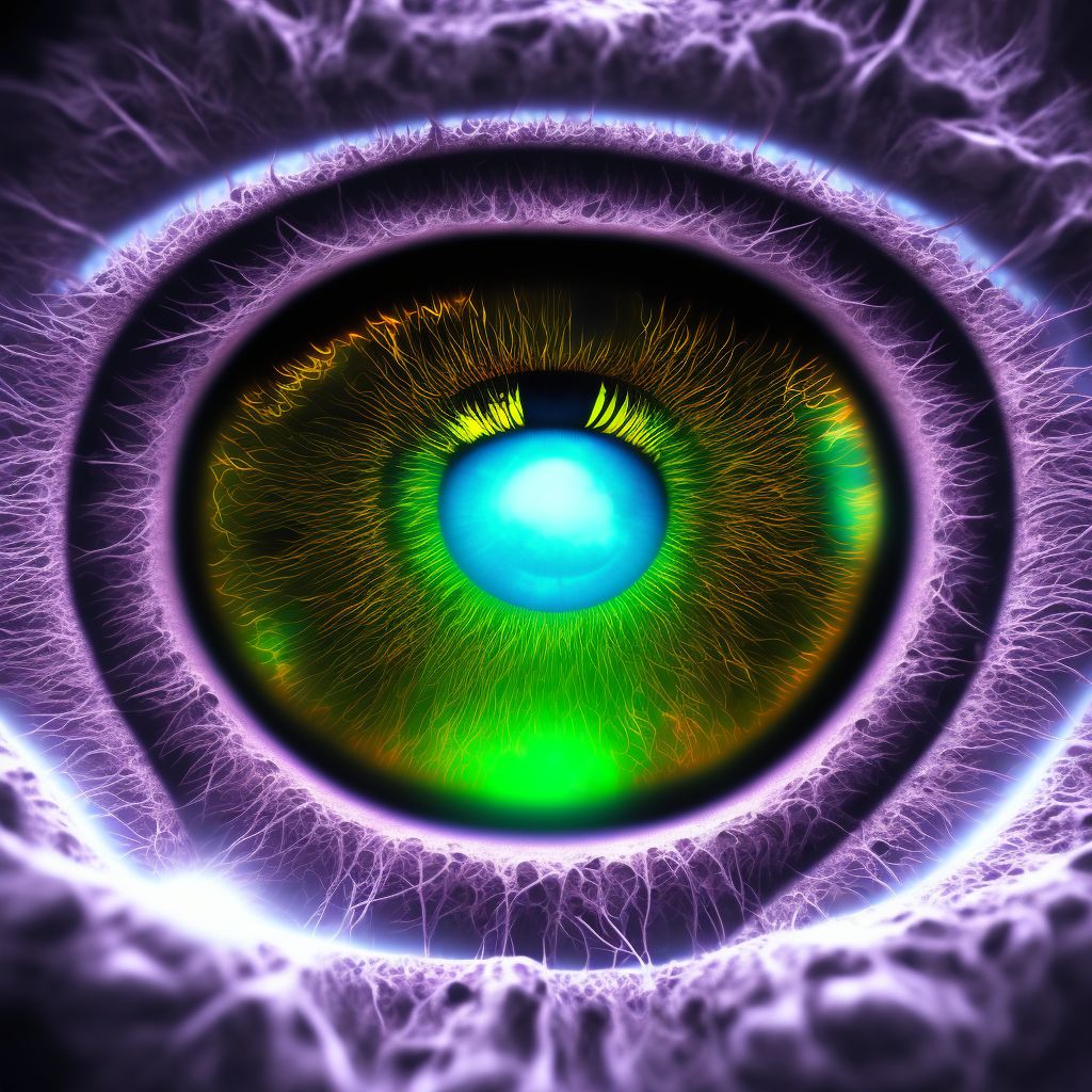 Lattice corneal dystrophy, unspecified eye digital illustration