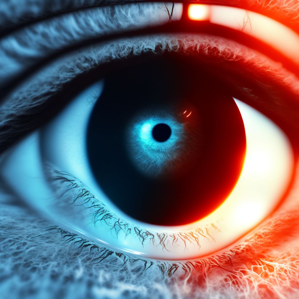 Macular corneal dystrophy, unspecified eye digital illustration