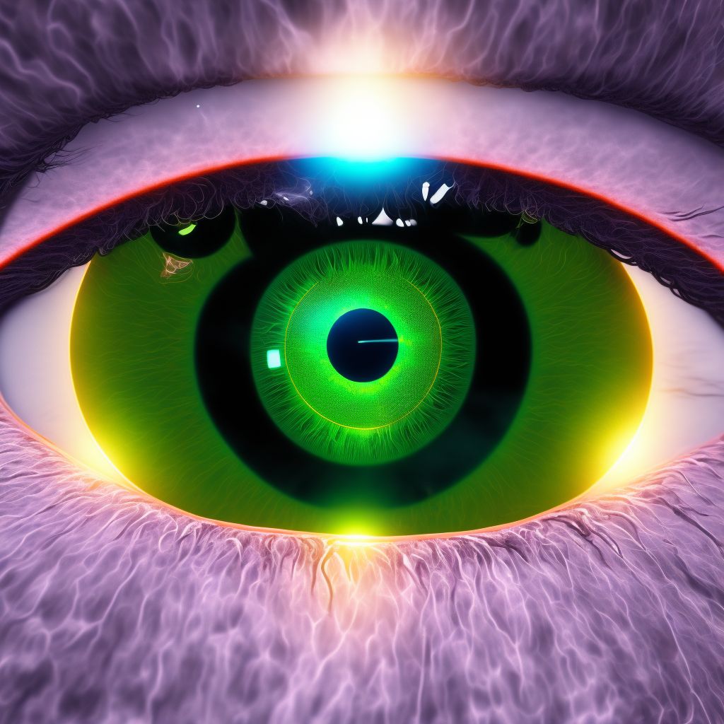 Other hereditary corneal dystrophies, unspecified eye digital illustration