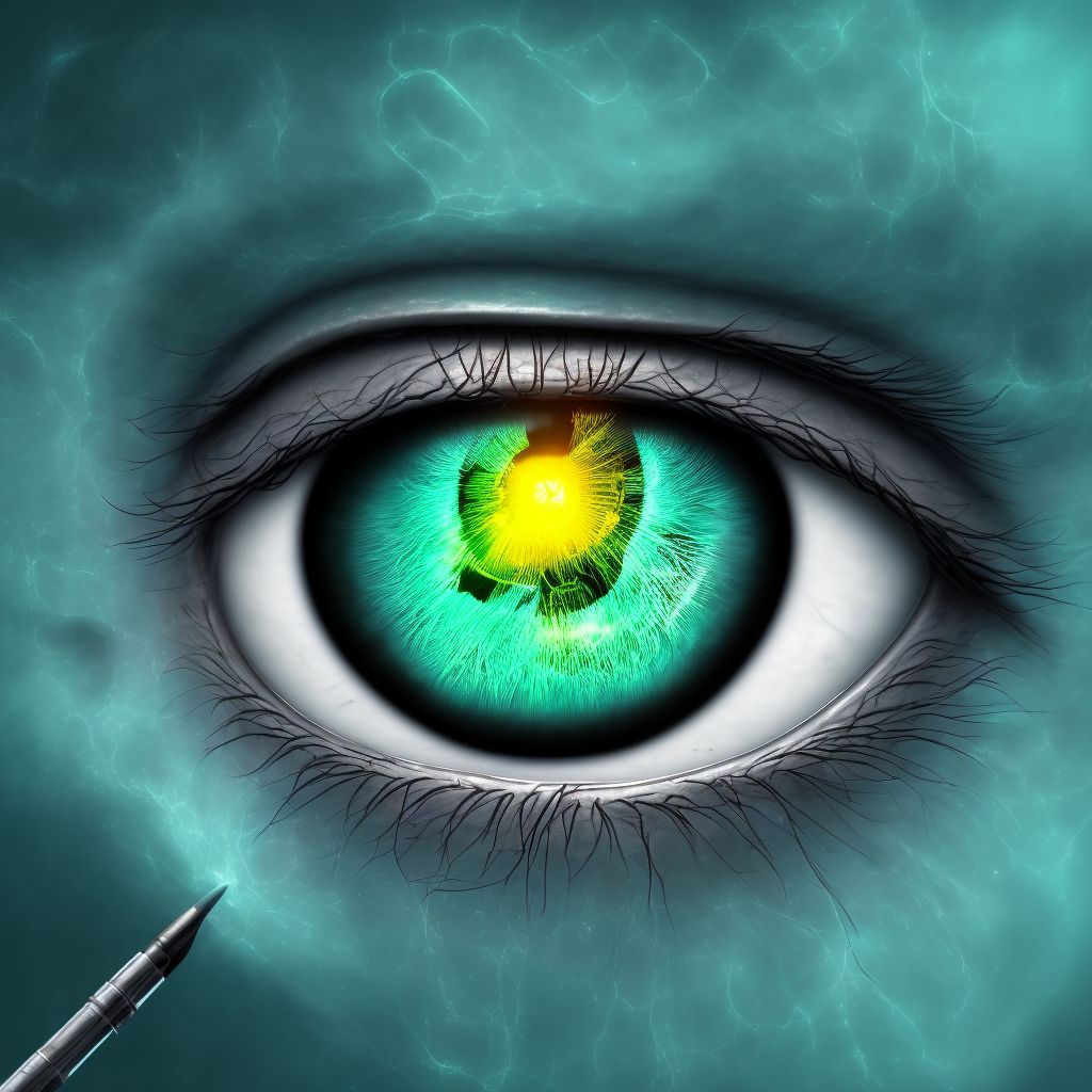 Keratoconus, unspecified, left eye digital illustration