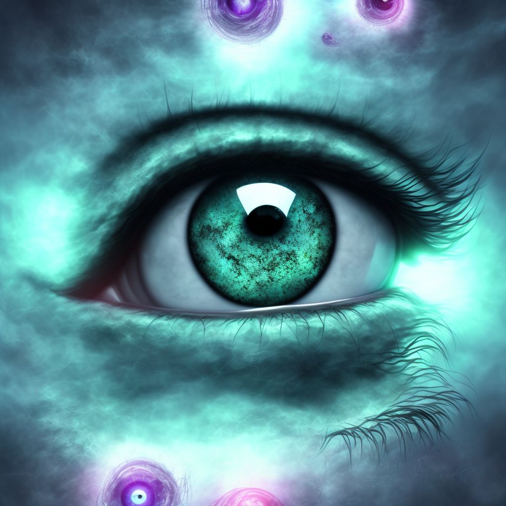 Keratoconus, unspecified, unspecified eye digital illustration