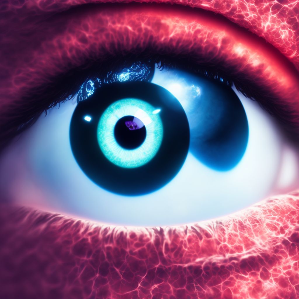 Keratoconus, stable, unspecified eye digital illustration