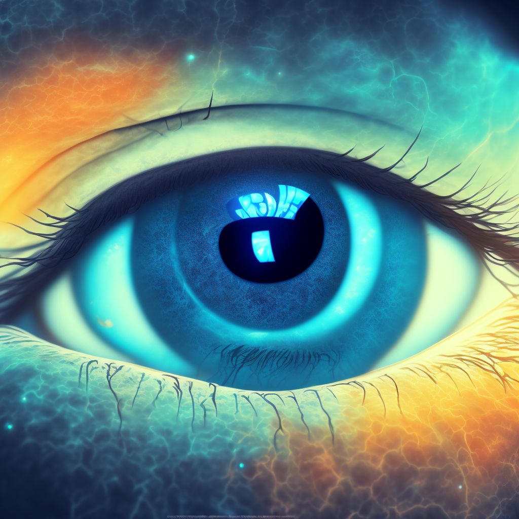 Keratoconus, unstable, unspecified eye digital illustration