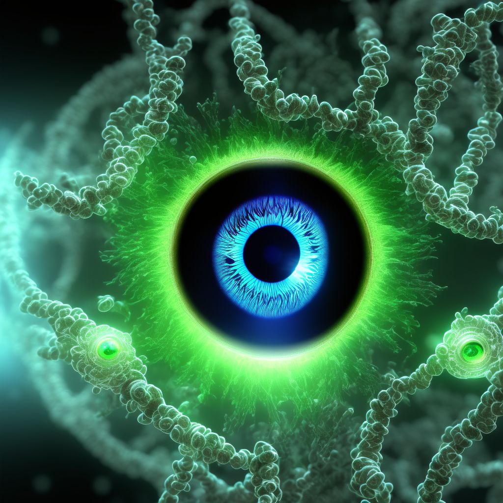 Corneal ectasia, unspecified eye digital illustration