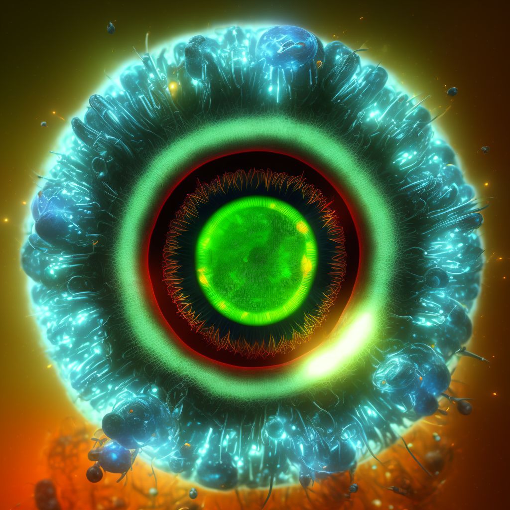 Corneal staphyloma, bilateral digital illustration