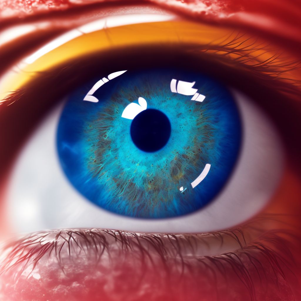 Corneal staphyloma, unspecified eye digital illustration