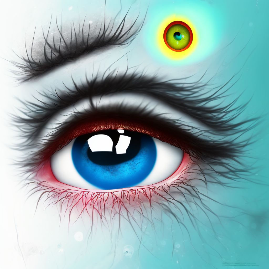 Other corneal deformities, left eye digital illustration