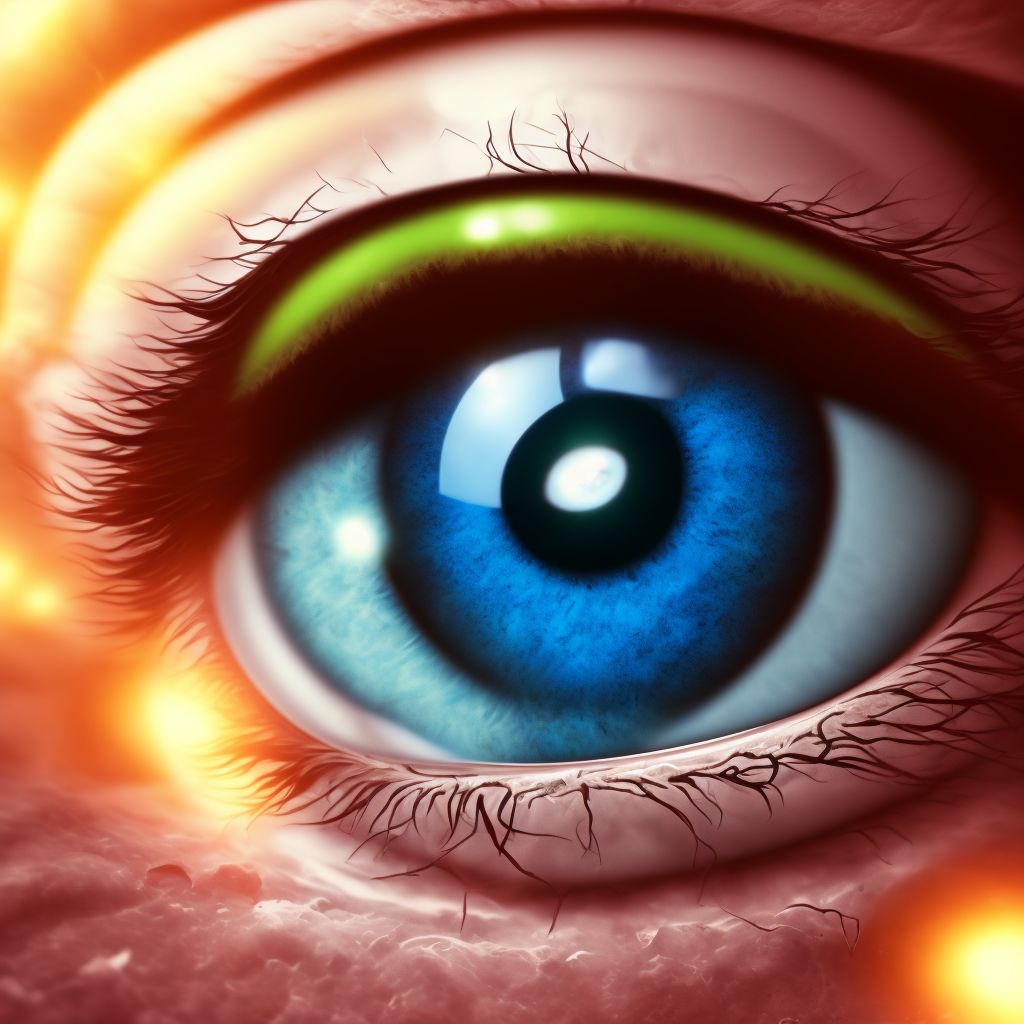 Other corneal deformities, unspecified eye digital illustration