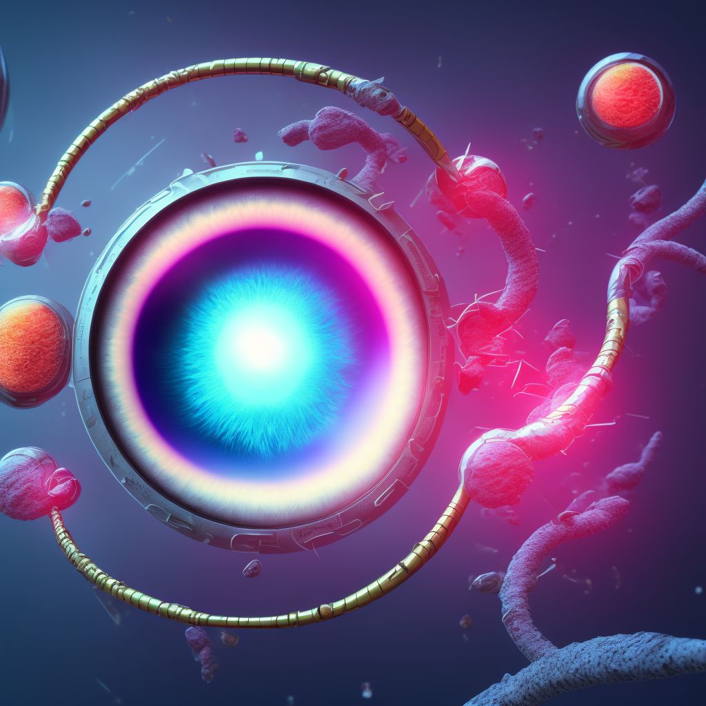 Anesthesia and hypoesthesia of cornea, left eye digital illustration