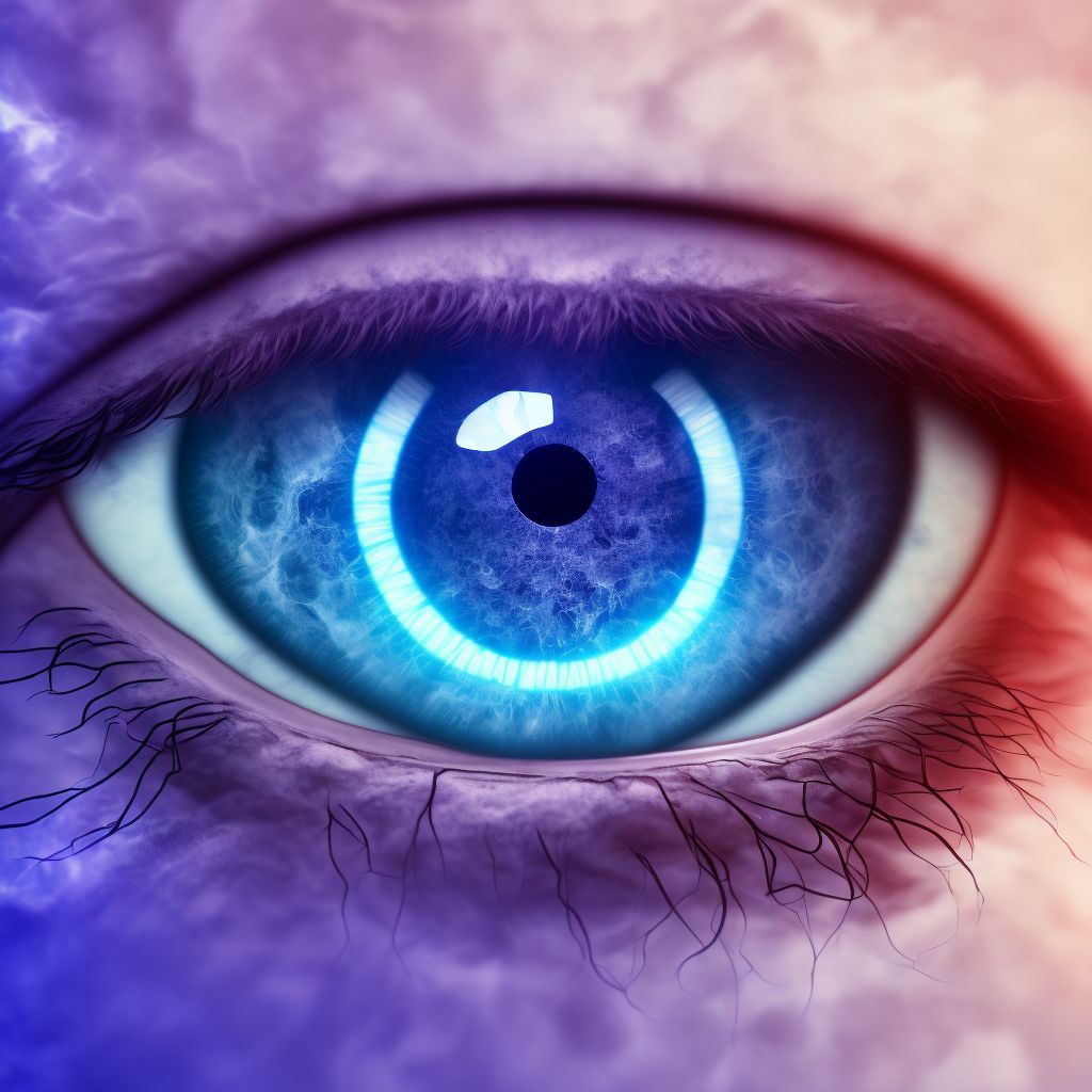 Anesthesia and hypoesthesia of cornea, unspecified eye digital illustration