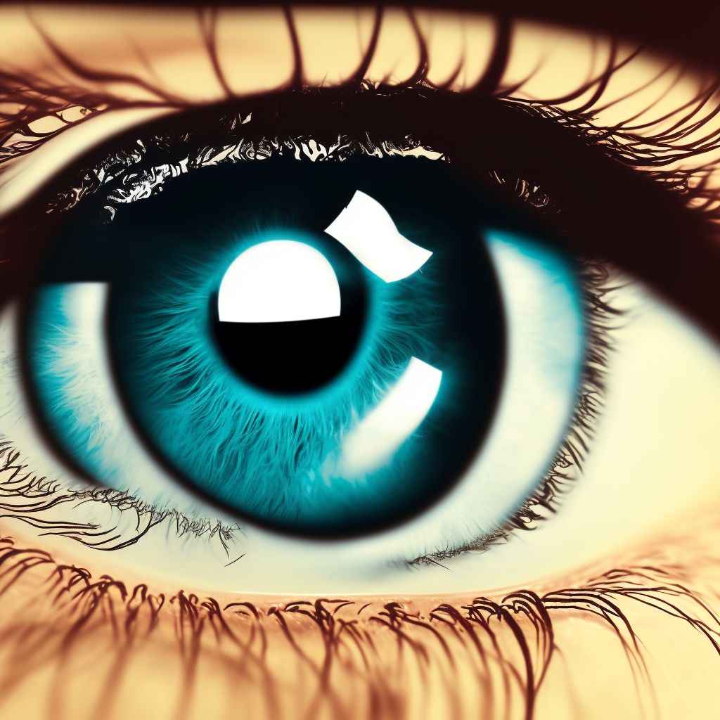 Corneal disorder due to contact lens, unspecified eye digital illustration