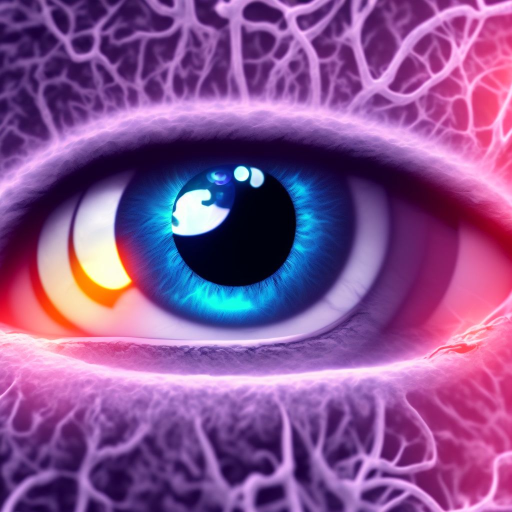 Other specified disorders of cornea, unspecified eye digital illustration