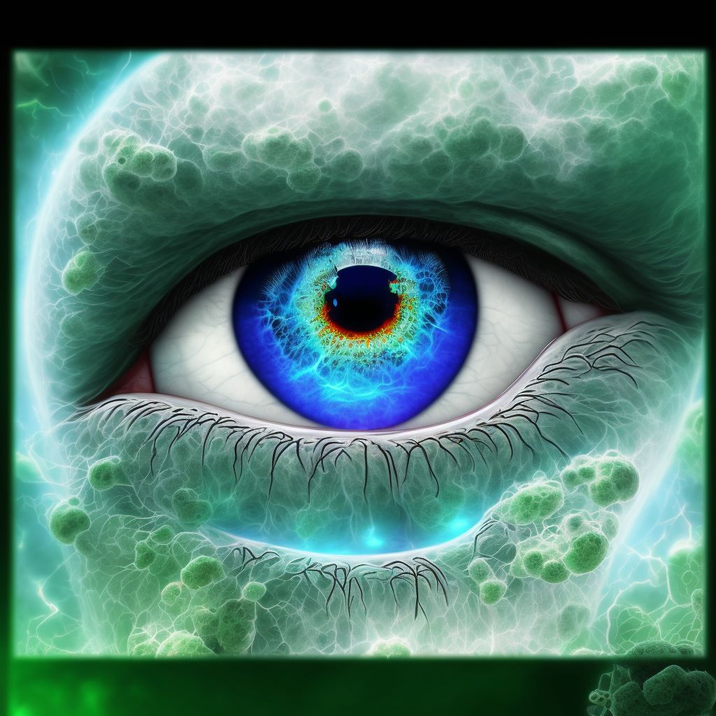 Primary iridocyclitis, unspecified eye digital illustration