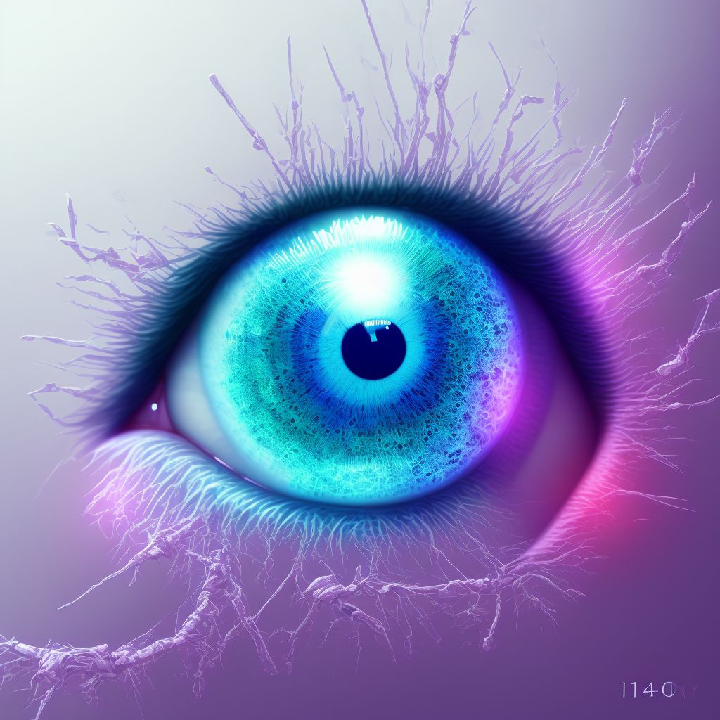 Secondary infectious iridocyclitis, unspecified eye digital illustration