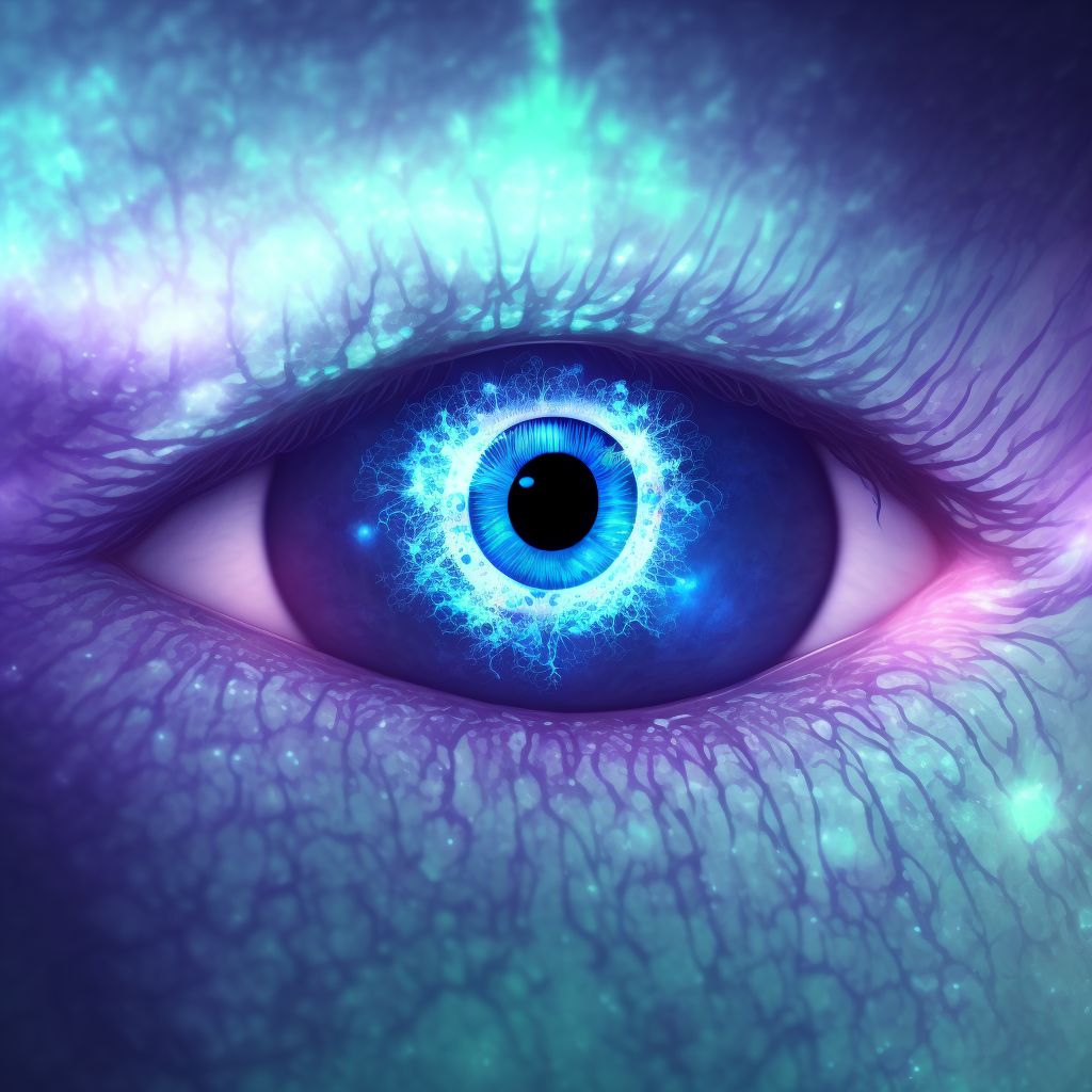 Secondary noninfectious iridocyclitis, unspecified eye digital illustration