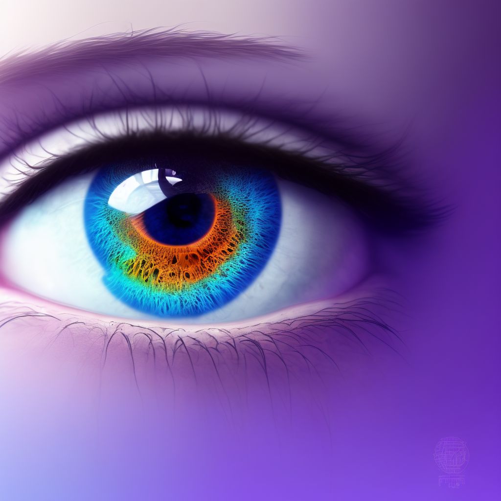 Fuchs' heterochromic cyclitis, unspecified eye digital illustration