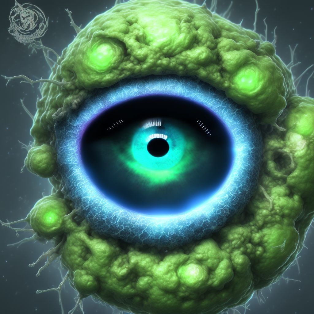 Hyphema, unspecified eye digital illustration