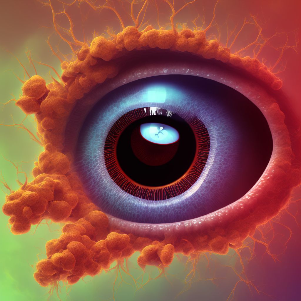 Other vascular disorders of iris and ciliary body, unspecified eye digital illustration