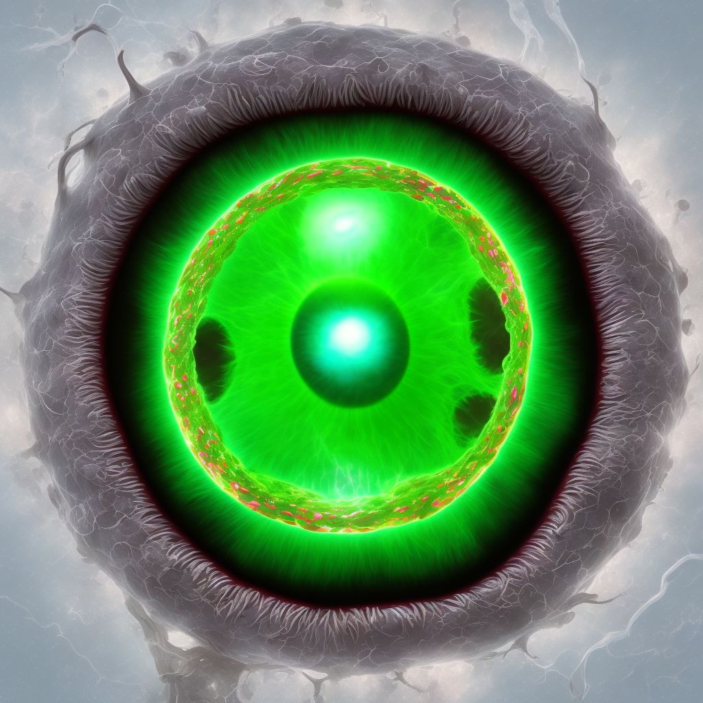 Miotic pupillary cyst, unspecified eye digital illustration