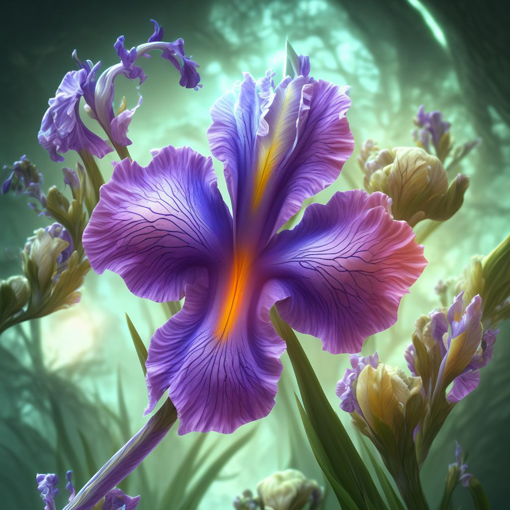 Other iris atrophy digital illustration