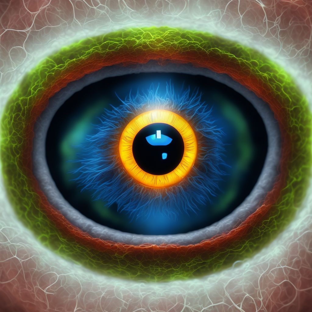 Pupillary membranes, unspecified eye digital illustration