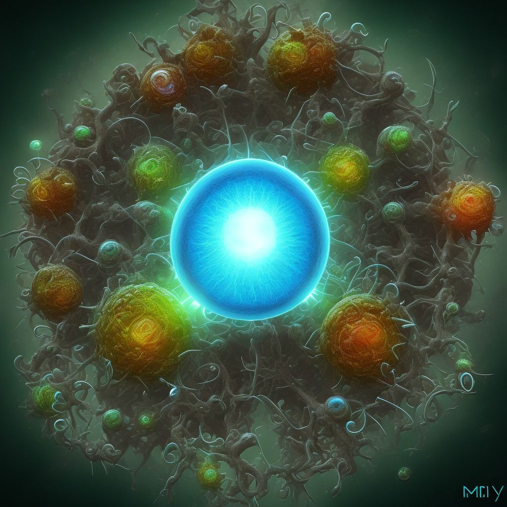 Pupillary membranes, right eye digital illustration