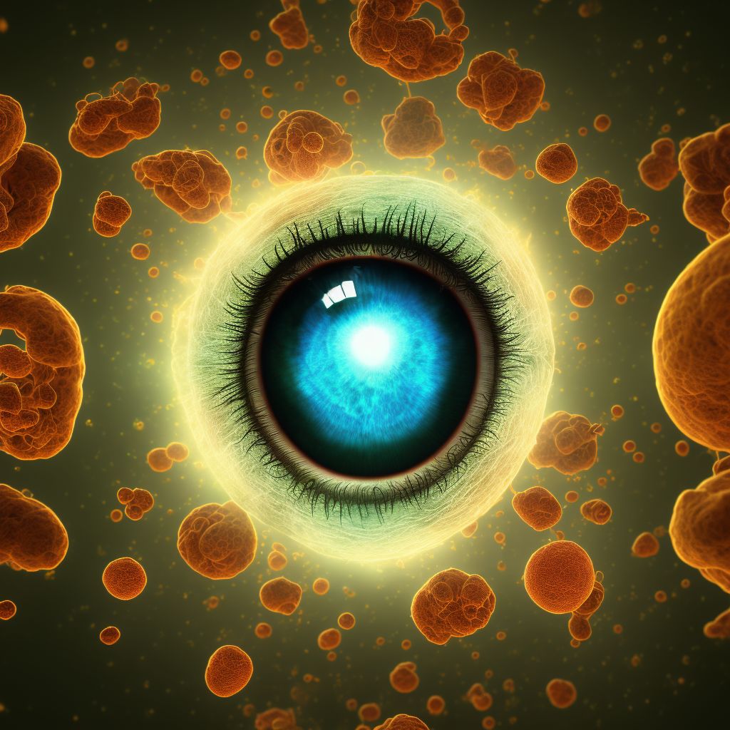 Goniosynechiae, unspecified eye digital illustration