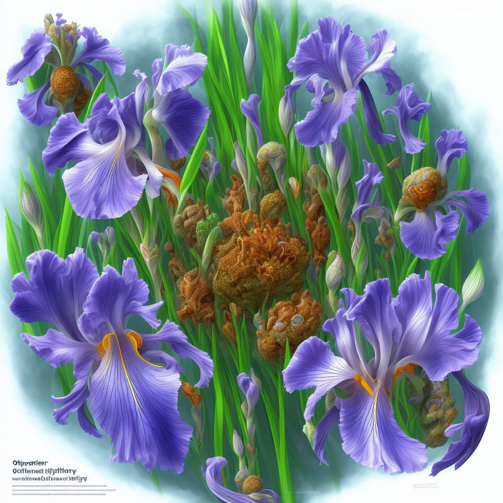 Other specified disorders of iris and ciliary body digital illustration