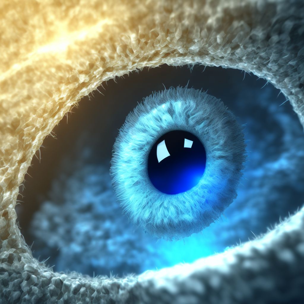 Anterior subcapsular polar age-related cataract, bilateral digital illustration