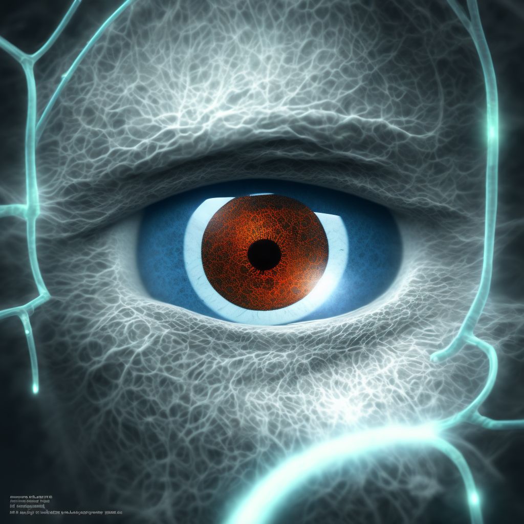 Age-related cataract, morgagnian type, left eye digital illustration