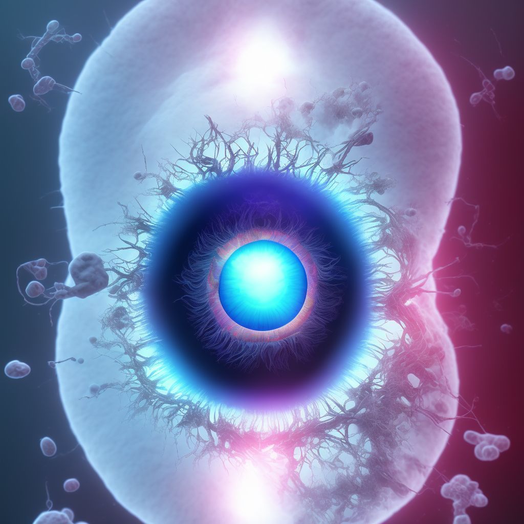 Posterior subcapsular polar infantile and juvenile cataract, left eye digital illustration