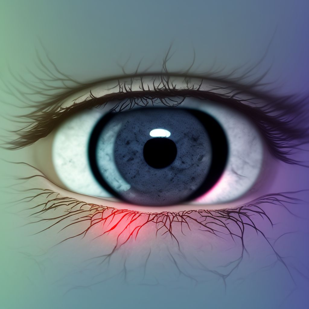 Combined forms of infantile and juvenile cataract, unspecified eye digital illustration