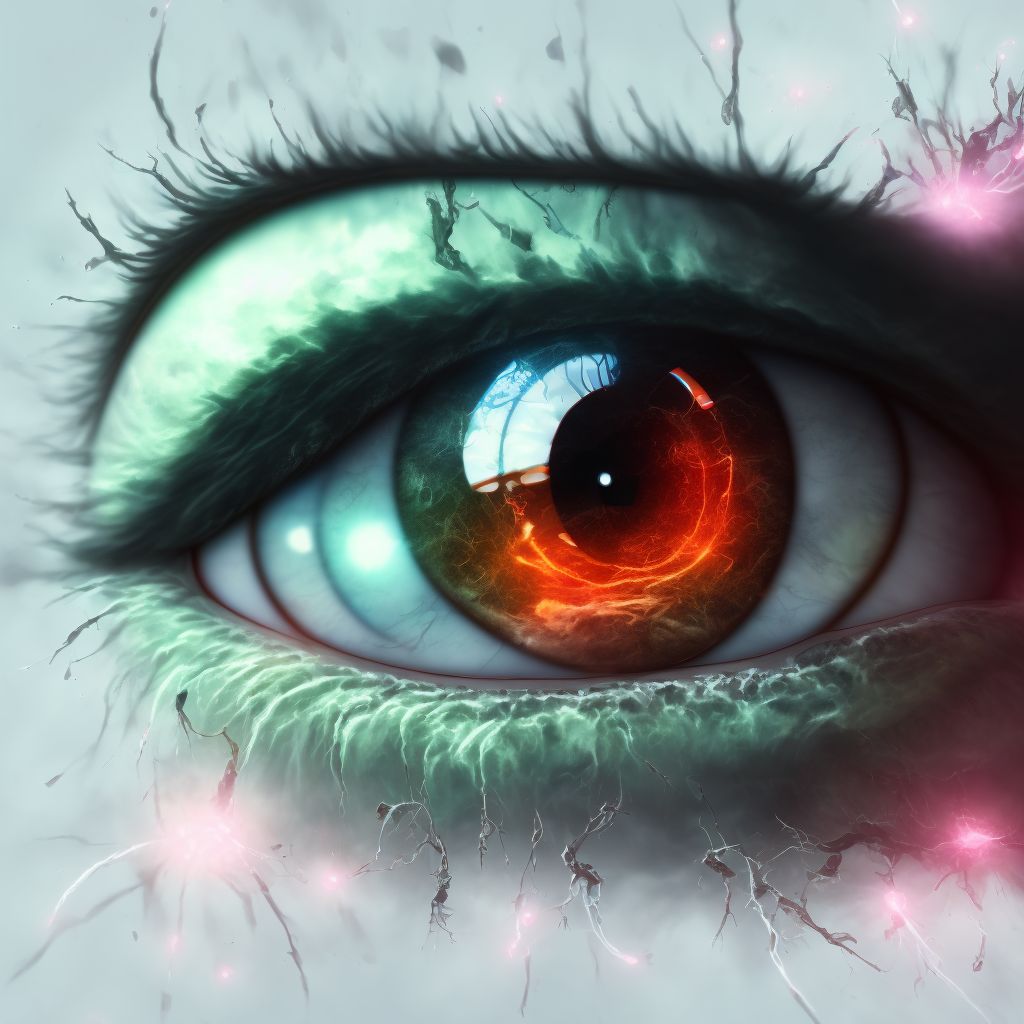 Localized traumatic opacities, unspecified eye digital illustration