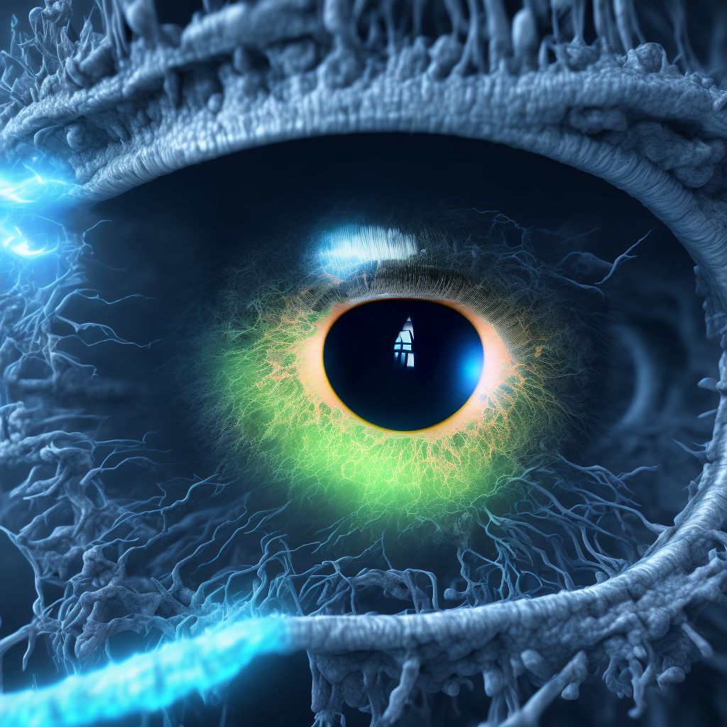 Total traumatic cataract, unspecified eye digital illustration