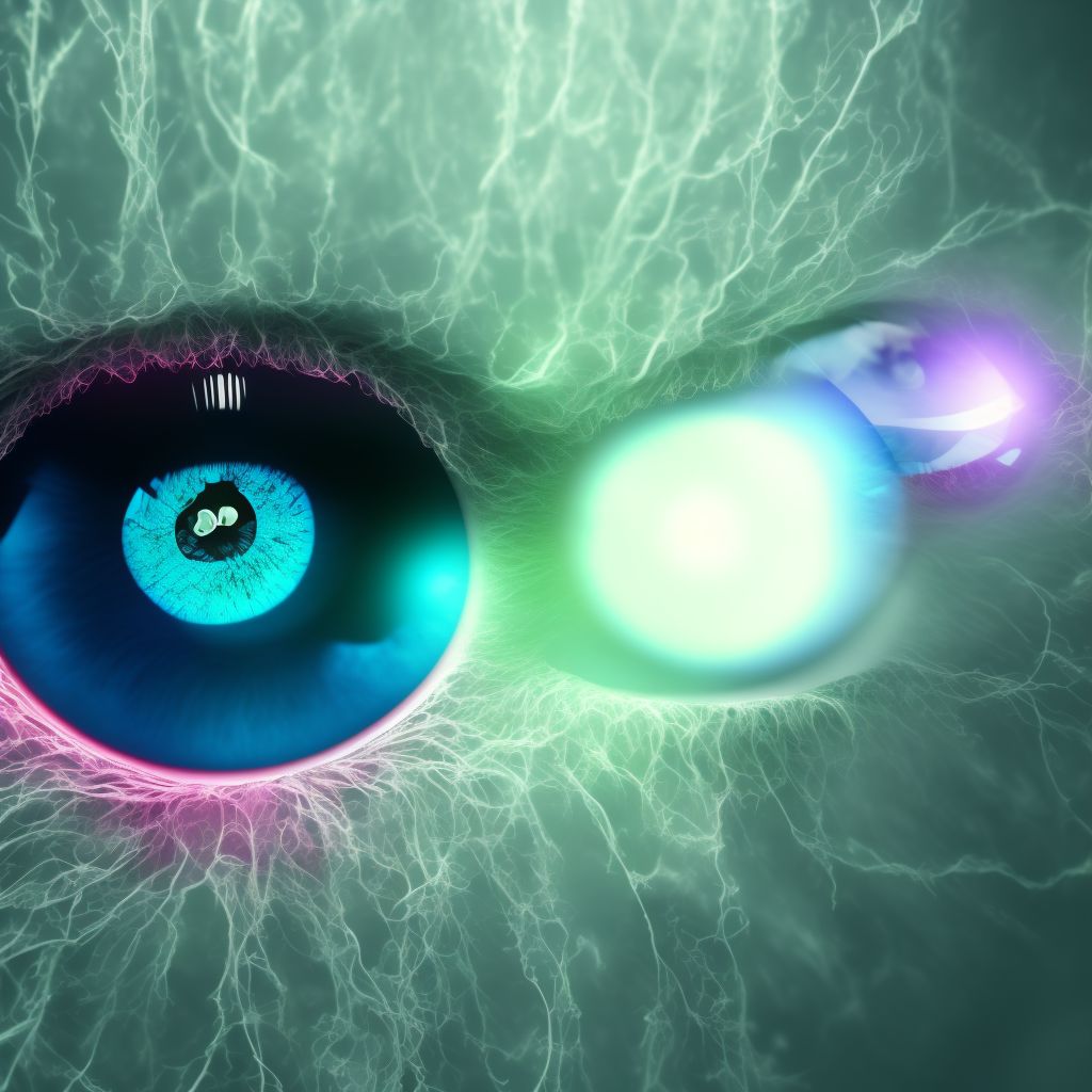 Drug-induced cataract, unspecified eye digital illustration