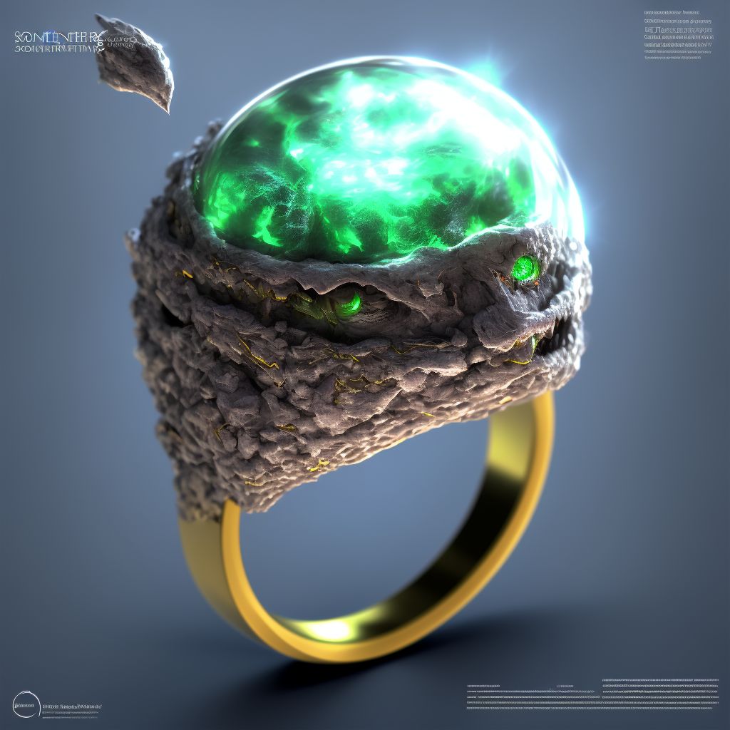 Soemmering's ring, right eye digital illustration