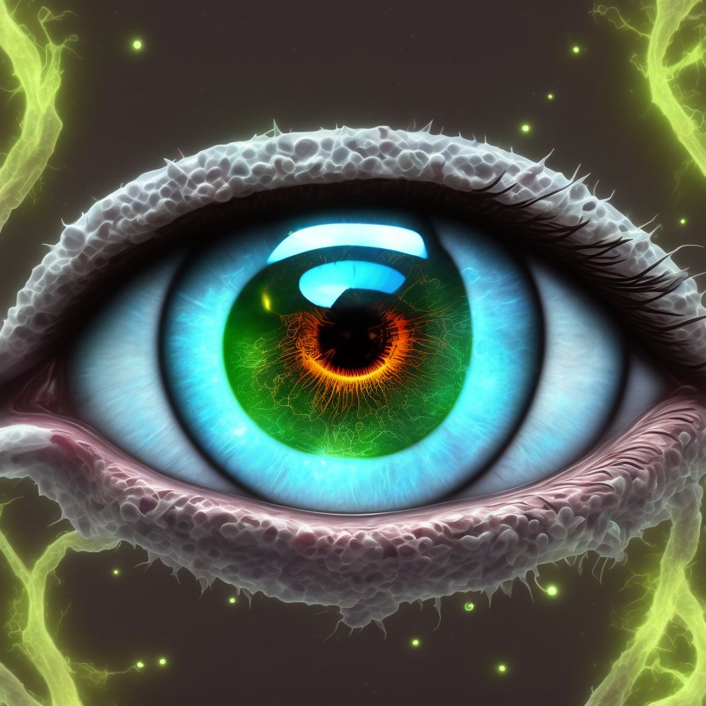 Aphakia, unspecified eye digital illustration