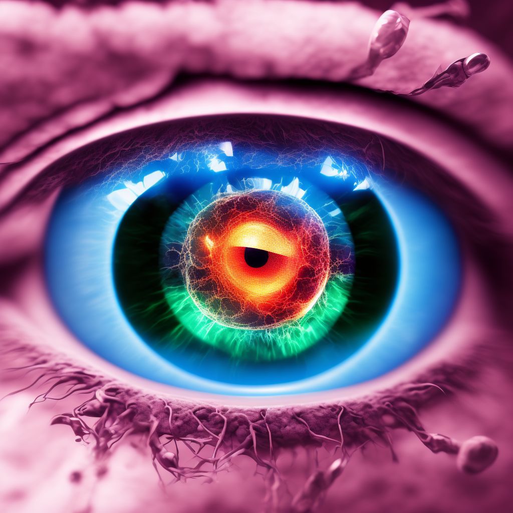 Subluxation of lens, unspecified eye digital illustration