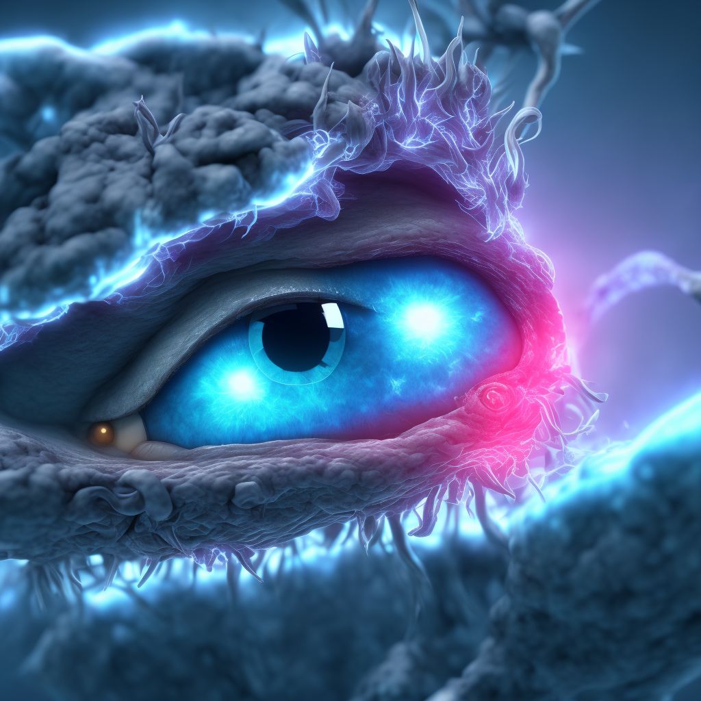 Focal chorioretinal inflammation of posterior pole, unspecified eye digital illustration