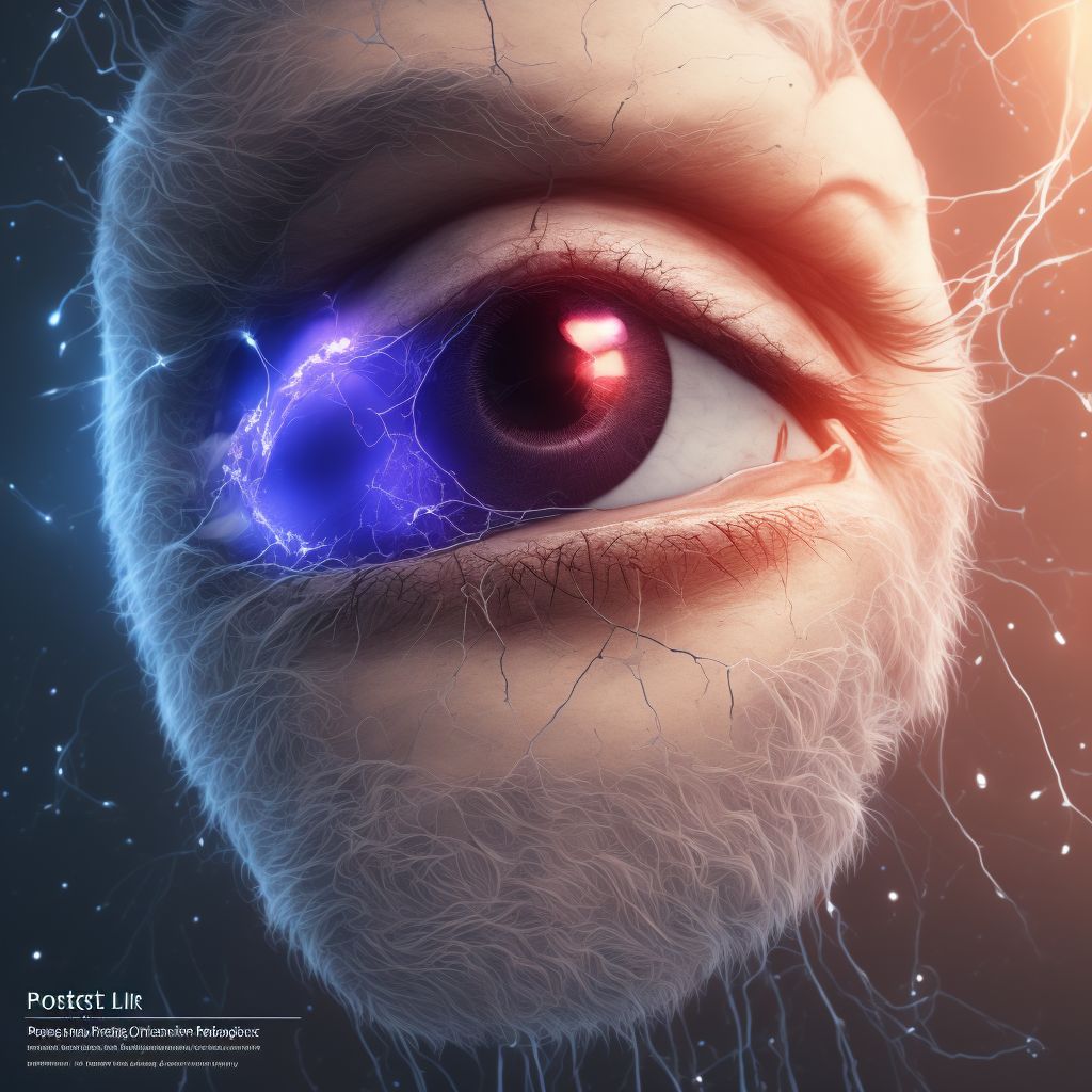 Posterior cyclitis, left eye digital illustration