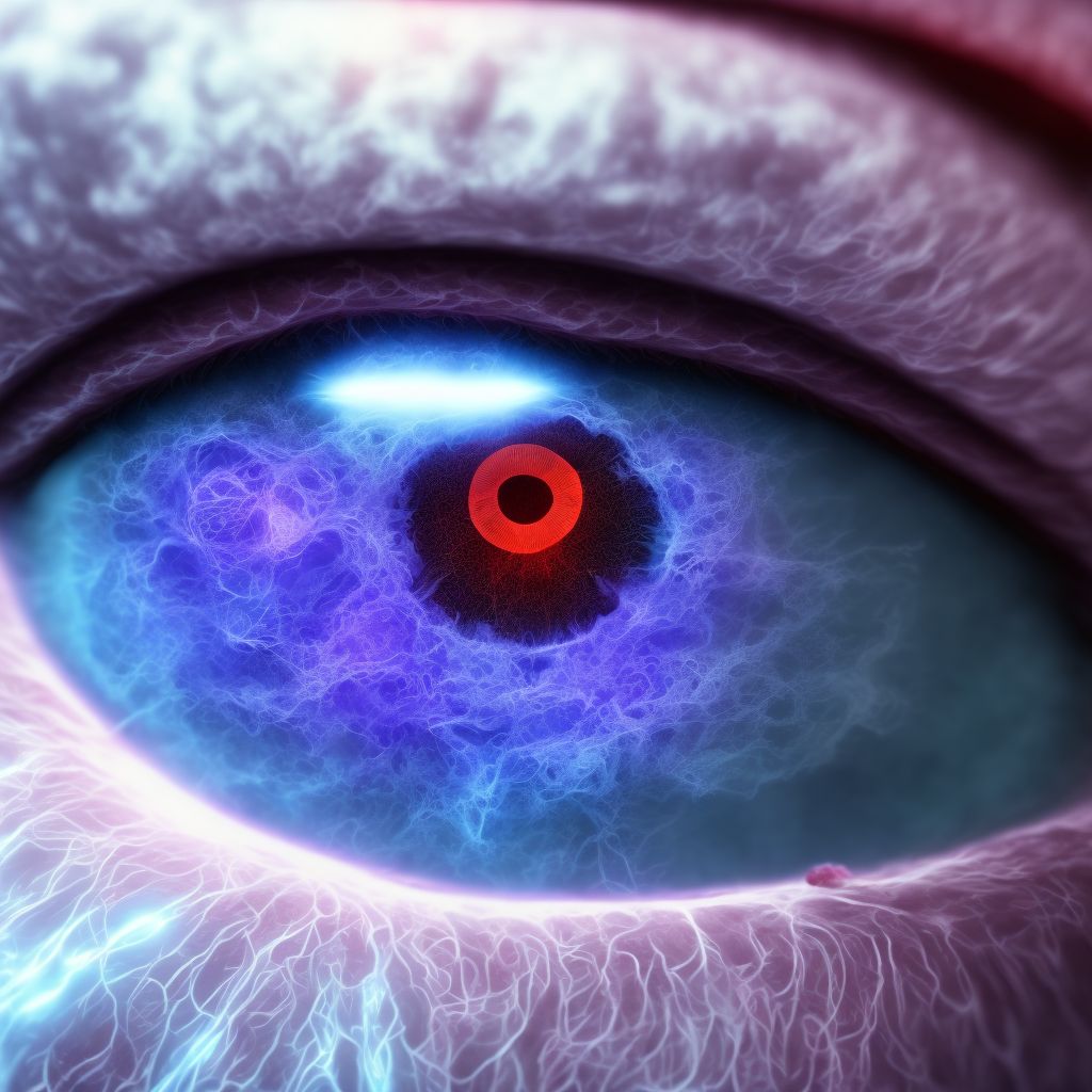 Other chorioretinal inflammations, unspecified eye digital illustration