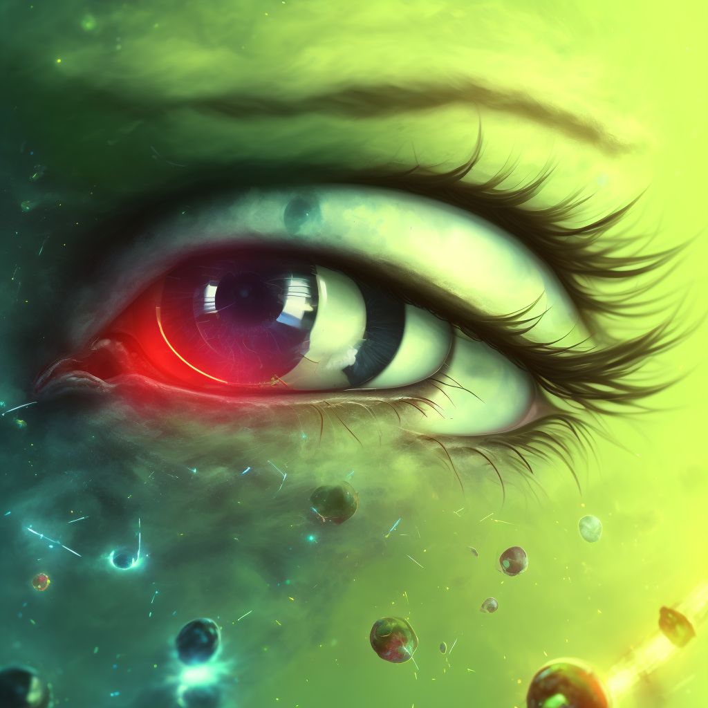 Unspecified chorioretinal scars, unspecified eye digital illustration