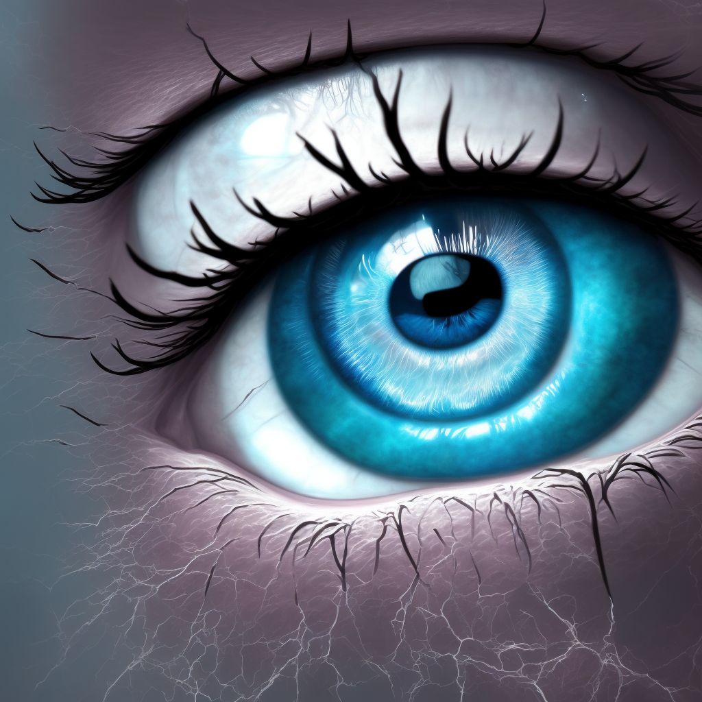 Other chorioretinal scars, unspecified eye digital illustration