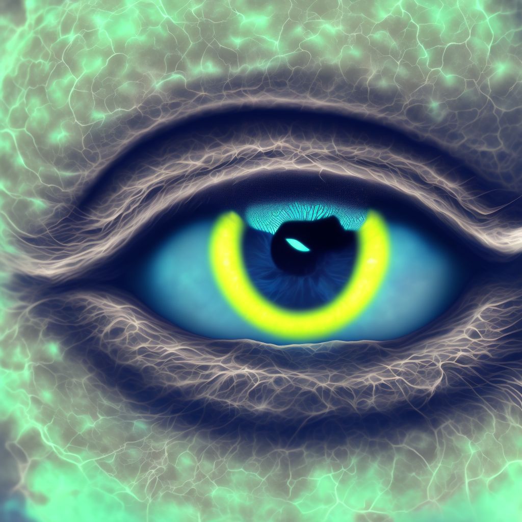 Unspecified retinal detachment with retinal break, unspecified eye digital illustration