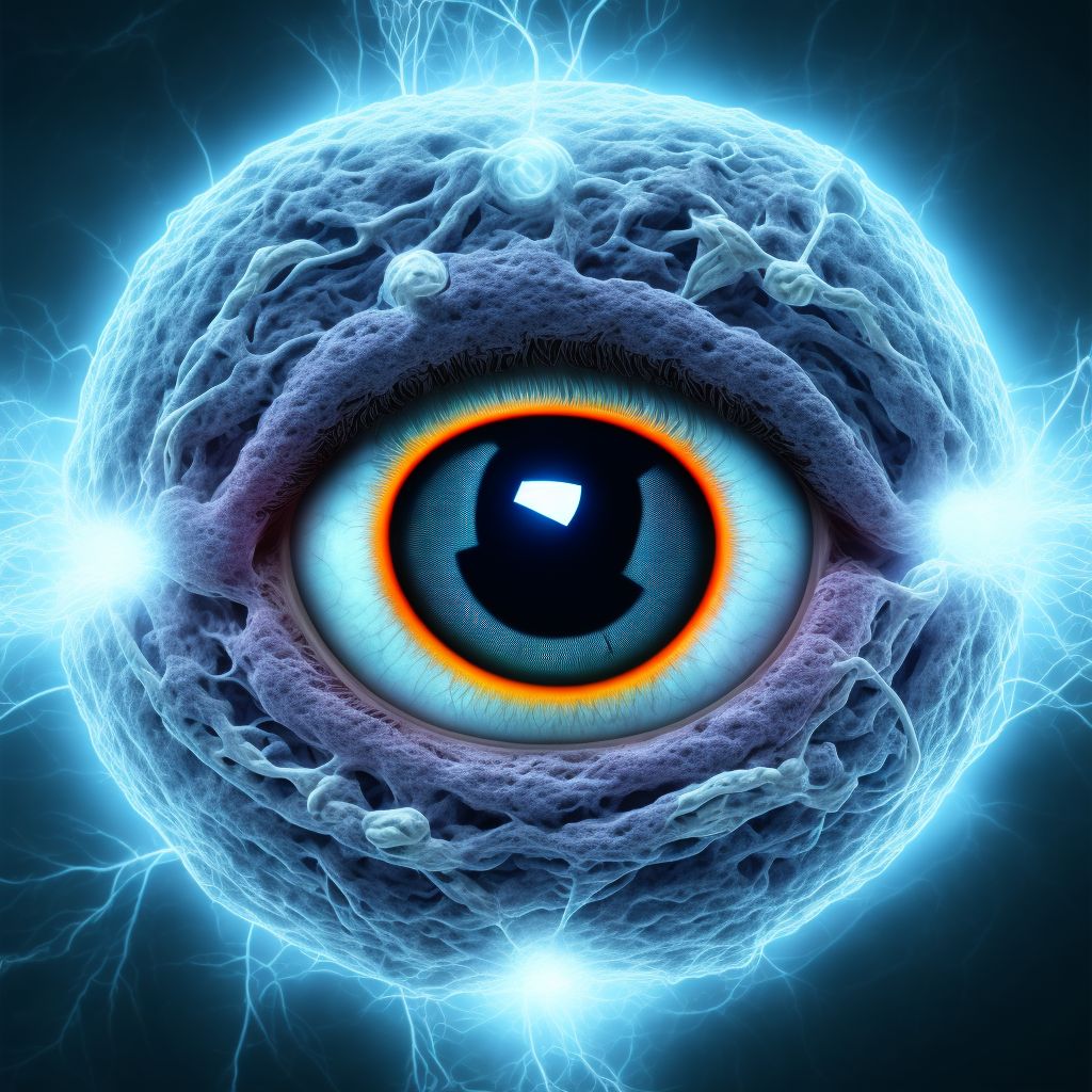 Retinal detachment with multiple breaks, unspecified eye digital illustration