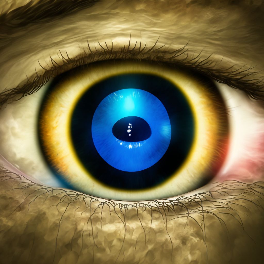 Retinal detachment with giant retinal tear, bilateral digital illustration