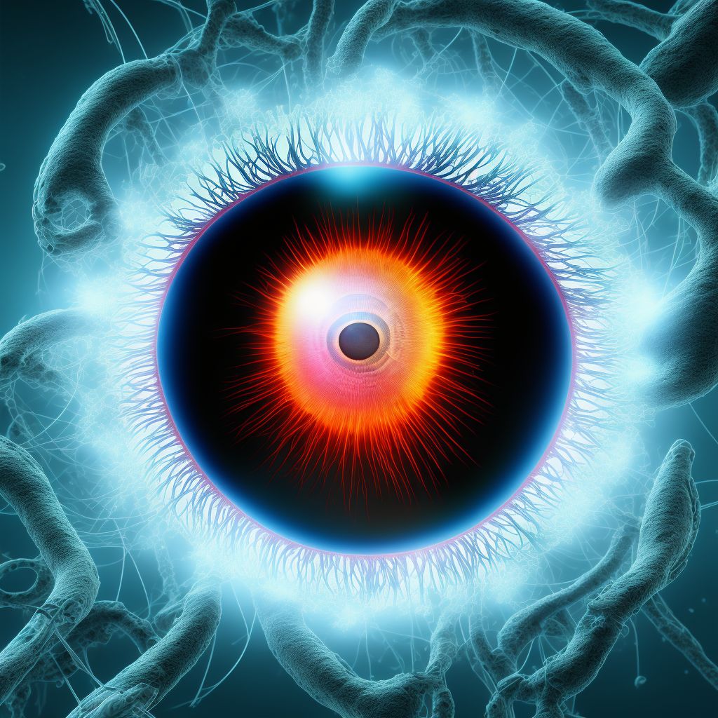 Retinal detachment with retinal dialysis, unspecified eye digital illustration