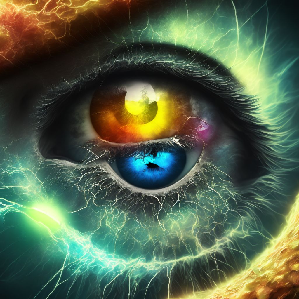 Unspecified retinal break, right eye digital illustration