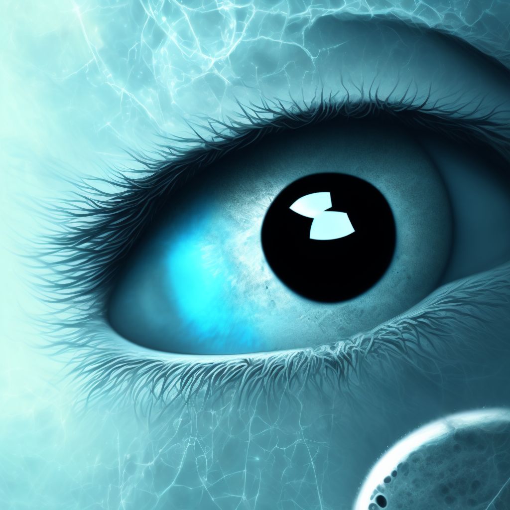 Unspecified retinal break, left eye digital illustration